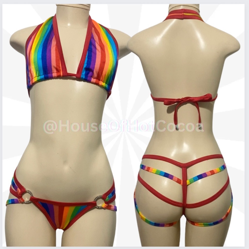 ONLY 1 MADE: 2 pc Spider Swimsuit/ CUP: Fits up to D Cup/ Handmade